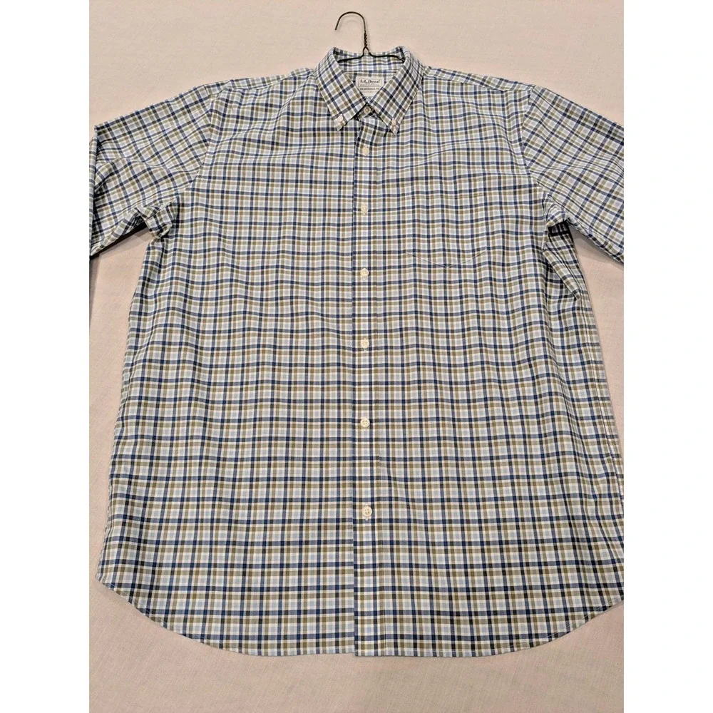 VTG. LL Bean Mens Sz: L Traditional Fit Button Down Shirt Plaid Cotton Pristine! - Picture 10 of 16